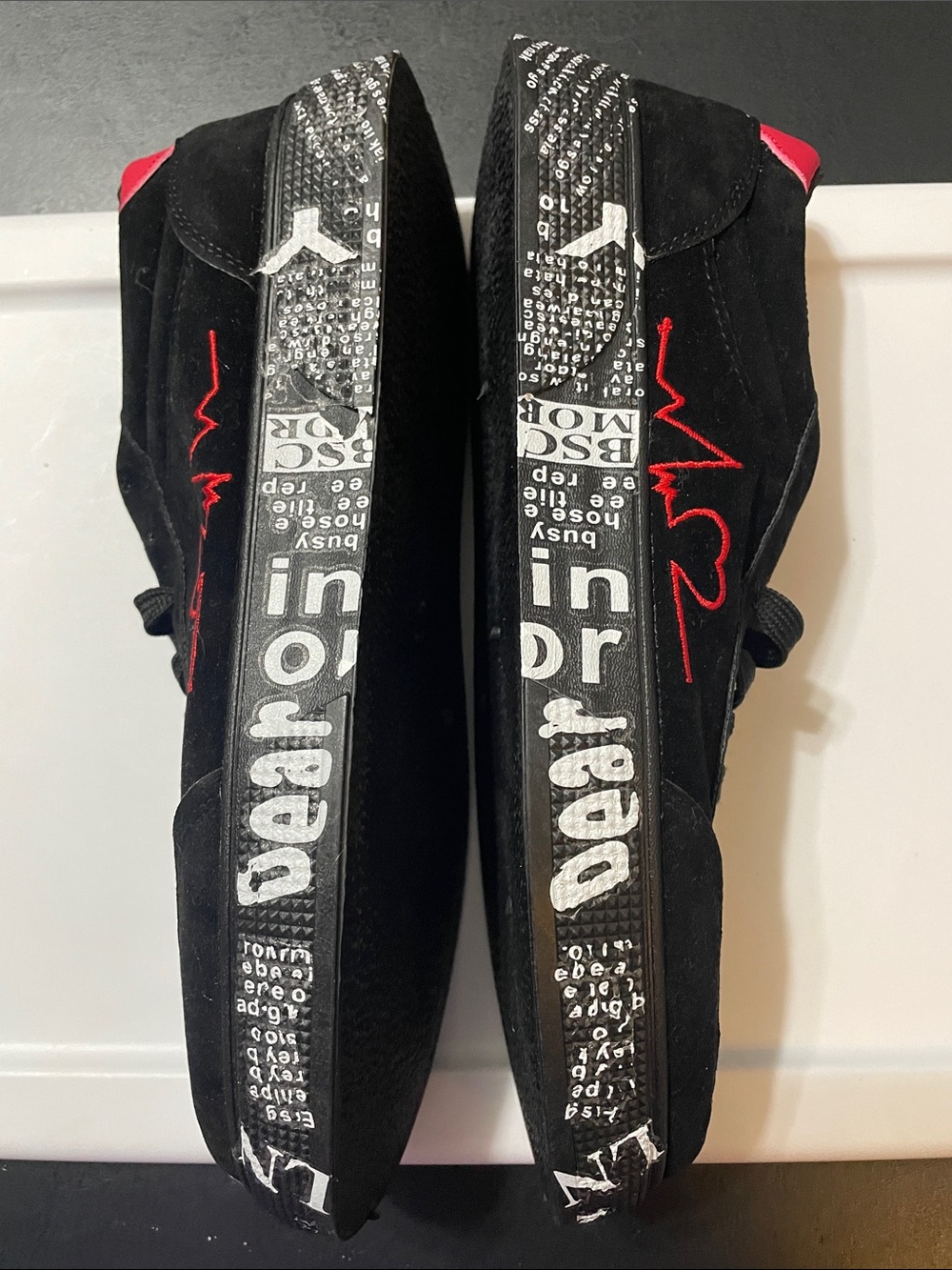Cool, Fun, Unique, Black & Red Sneakers UK Sz 44 USA 9.5 New w out tags